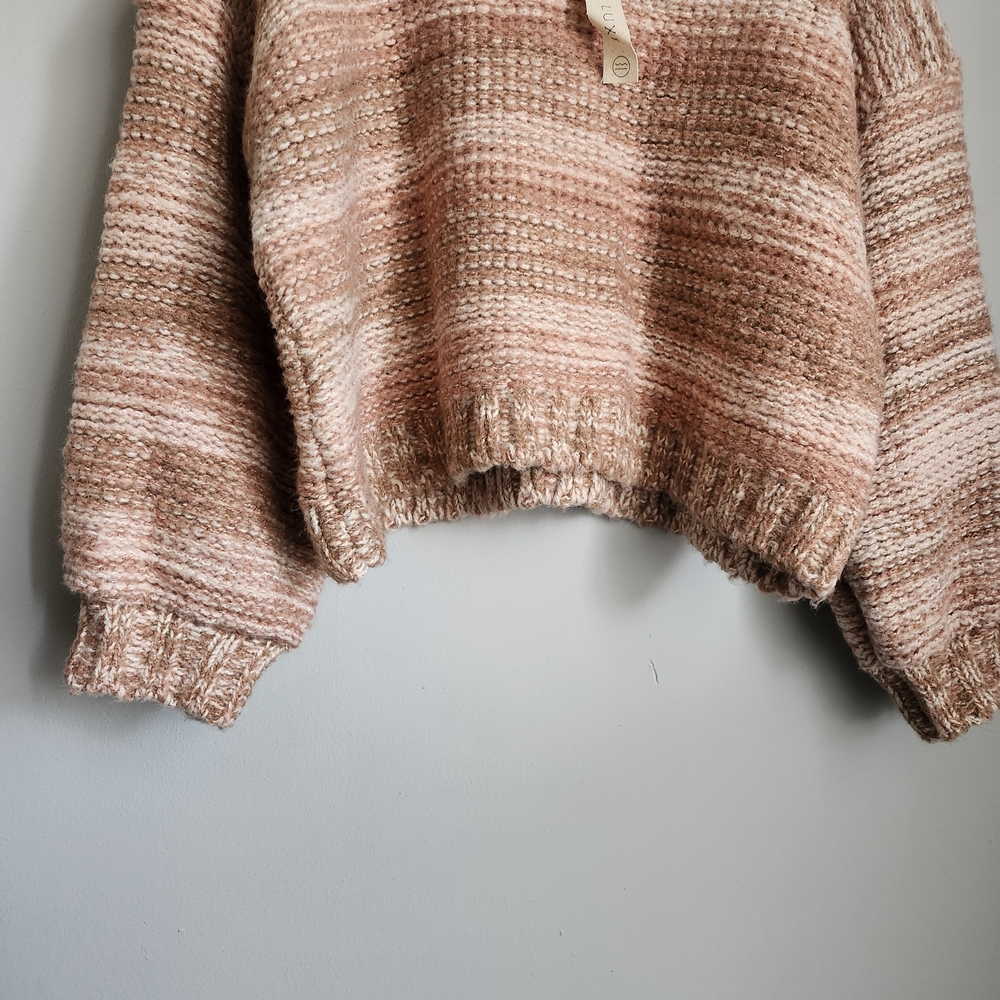 Cozy Knit Women's Sweater - Pink - Picture 4 of 5